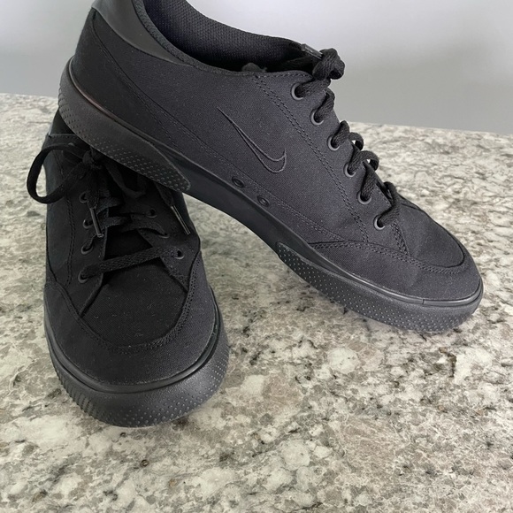 Nike GTS 97 canvas skate shoes classic triple black men’s size 10 - Picture 1 of 8